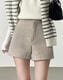 台形 シルエット 秋 冬 ショートパンツ