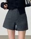 台形 シルエット 秋 冬 ショートパンツ