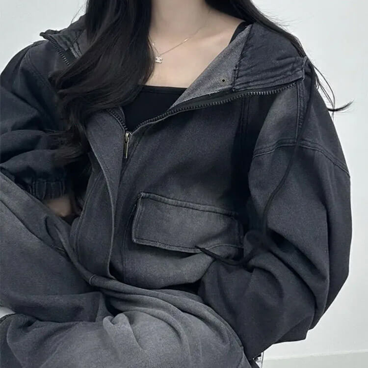 フーディー デニム ジャケット アウター