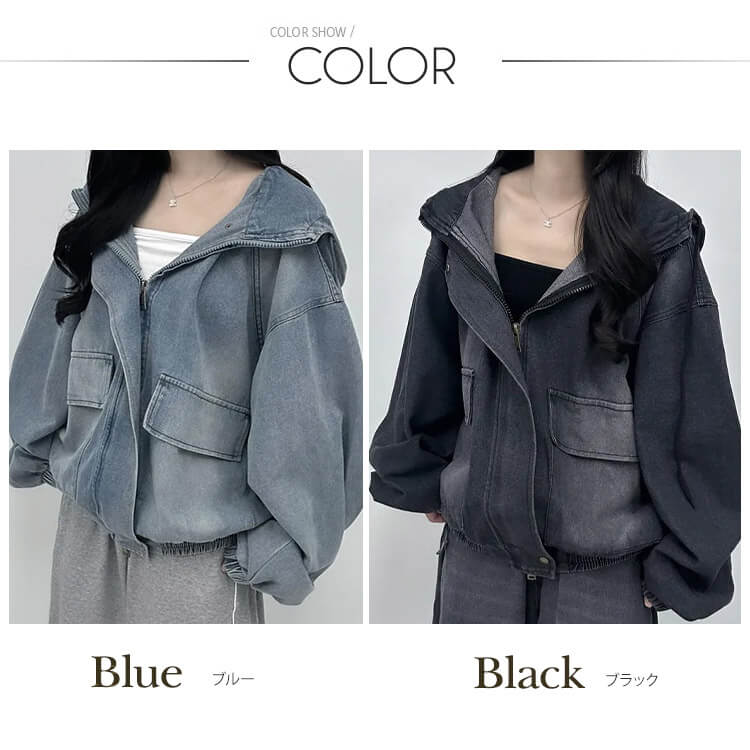 フーディー デニム ジャケット アウター