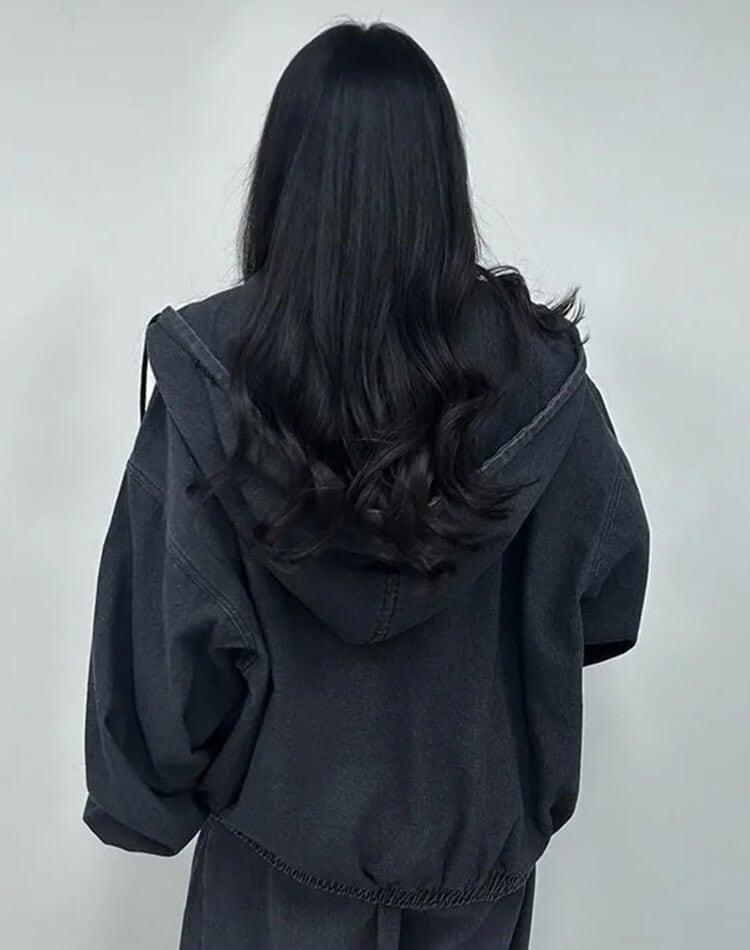 フーディー デニム ジャケット アウター