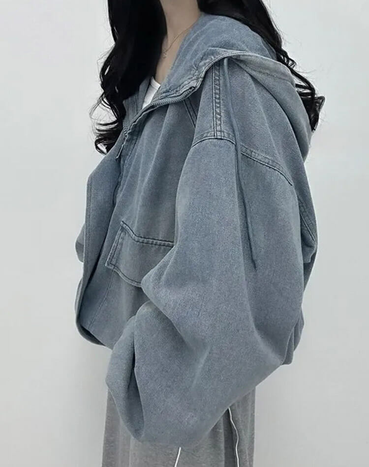 フーディー デニム ジャケット アウター