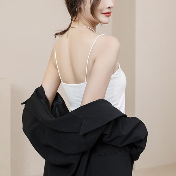 ブラカップ一体型 くすみカラー インナー キャミソール