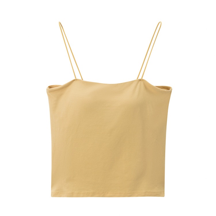 ブラカップ一体型 くすみカラー インナー キャミソール