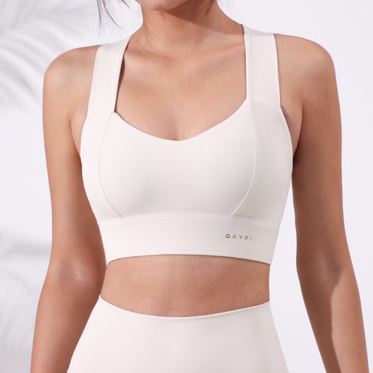 バッククロス Ｕネック カップ付き スポーツ ブラトップ