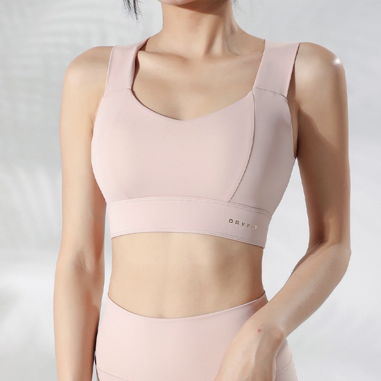 バッククロス Ｕネック カップ付き スポーツ ブラトップ