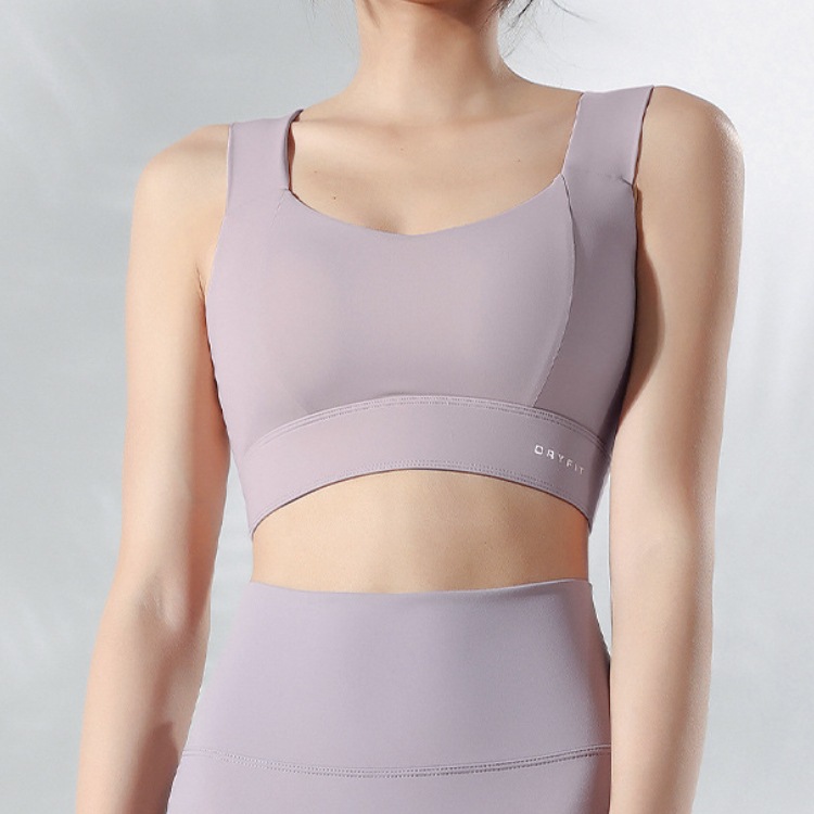 バッククロス Ｕネック カップ付き スポーツ ブラトップ