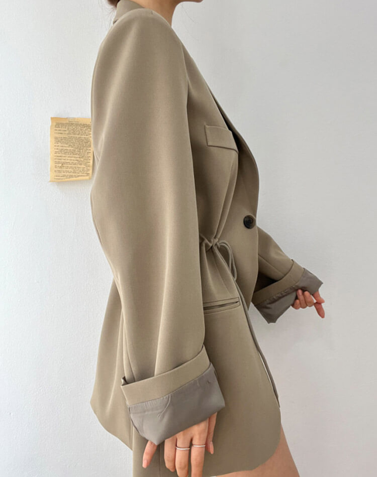 ウエストシャーリング 韓国 風 ジャケット