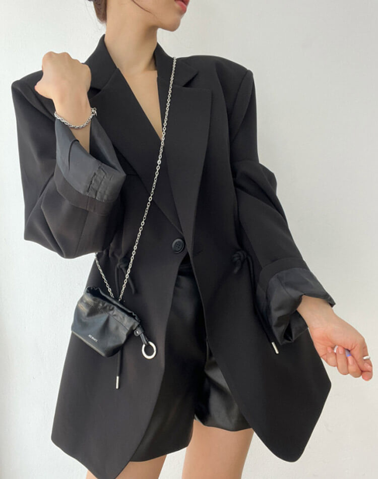 ウエストシャーリング 韓国 風 ジャケット