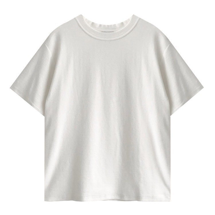 5分袖 厚手 ストレッチコットン 半袖 Tシャツ