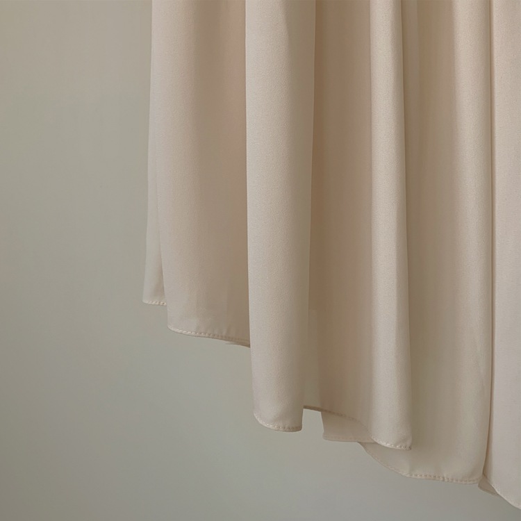 バックボタン アシンメトリー ロングワンピース