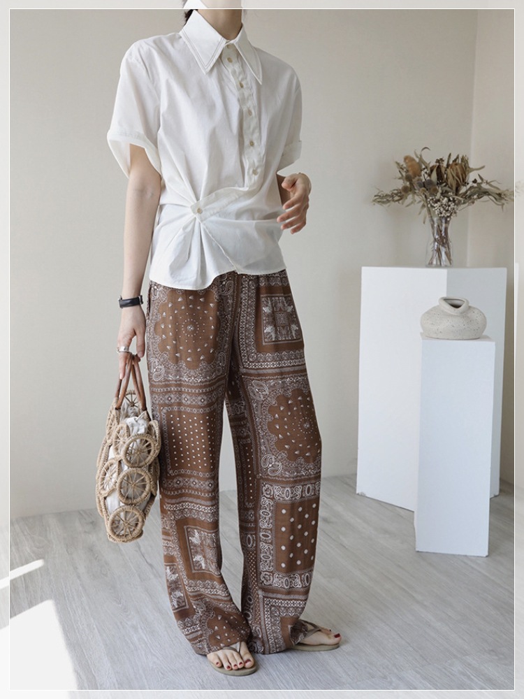 巾着付き 上品な模様編み かごバッグ