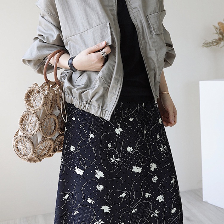 巾着付き 上品な模様編み かごバッグ