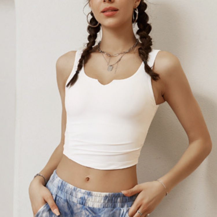 スリットネック カップ付き ショート丈 スポーツ