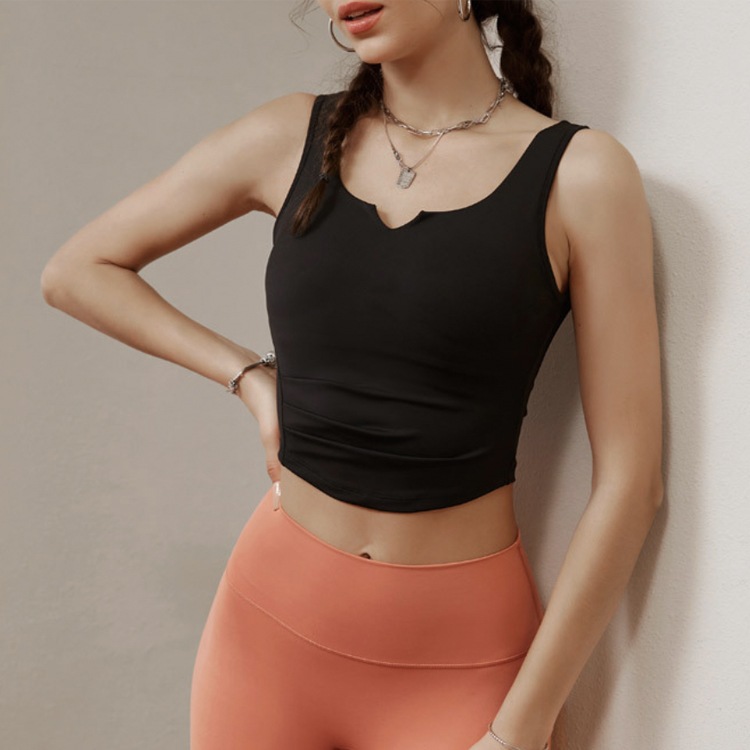 スリットネック カップ付き ショート丈 スポーツ