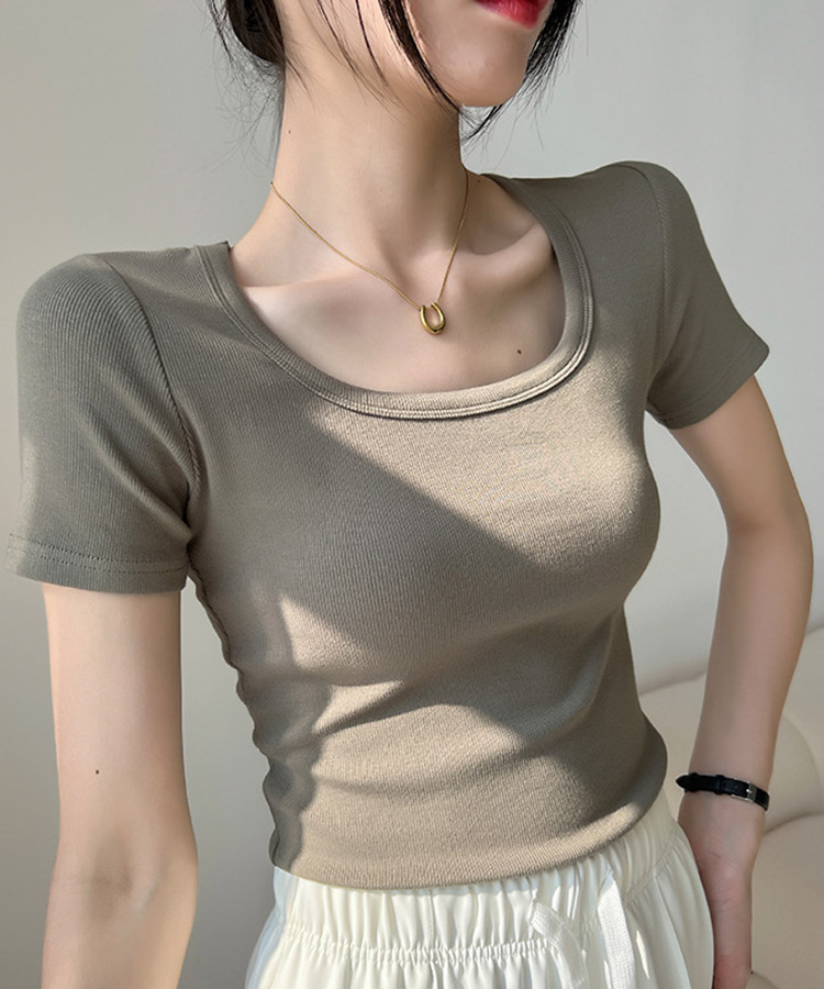 エレガントフィット ストレッチ 半袖 Tシャツ