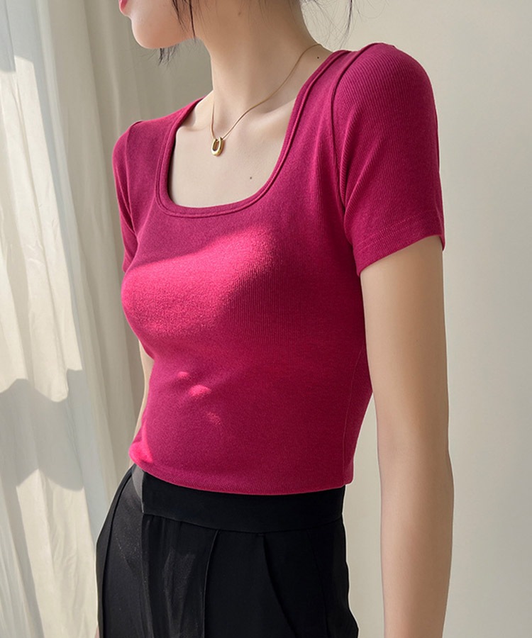 エレガントフィット ストレッチ 半袖 Tシャツ