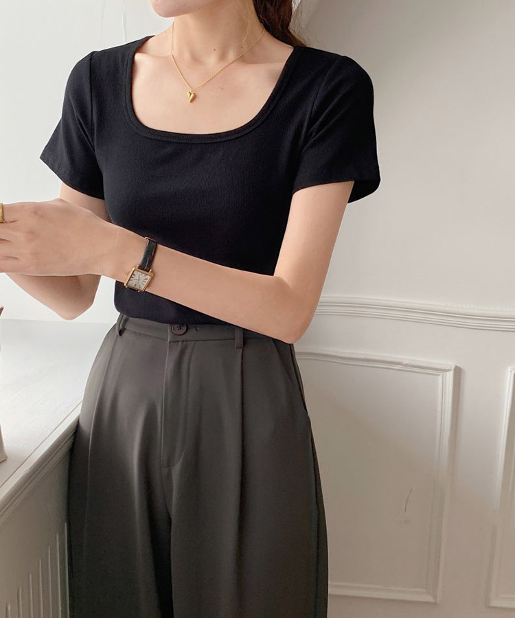 エレガントフィット ストレッチ 半袖 Tシャツ