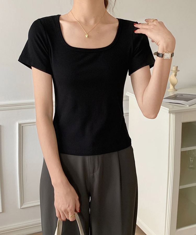 エレガントフィット ストレッチ 半袖 Tシャツ