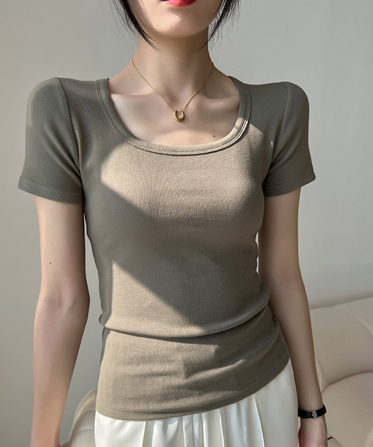 エレガントフィット ストレッチ 半袖 Tシャツ