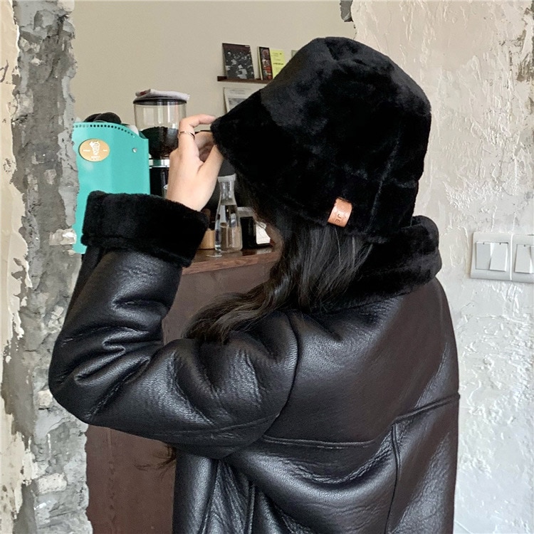 ふわもこファー バケットハット