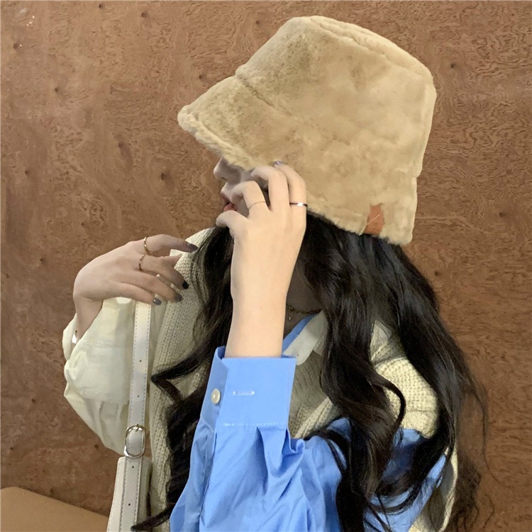 ふわもこファー バケットハット