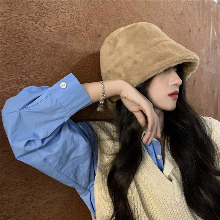 ふわもこファー バケットハット