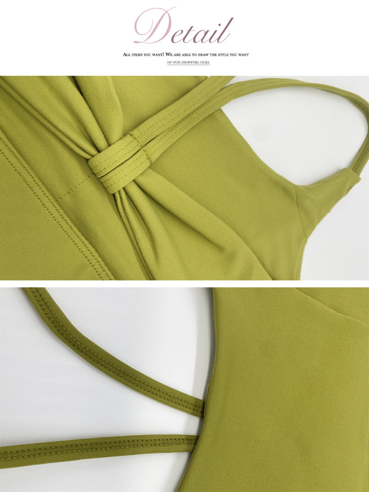 バックコンシャス リボンデザイン ヨガ ブラトップ