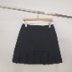 韓国ゴルフウェア シンプル 裾プリーツ ミニスカート