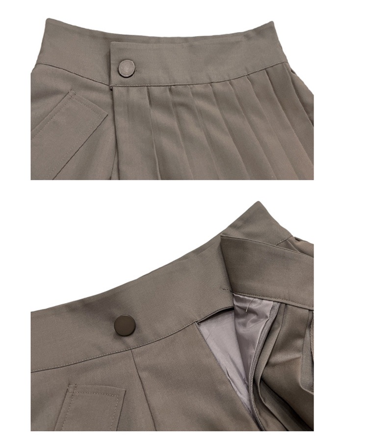 プリーツ切り替え ラップ ショートパンツ 韓国ゴルフウェア