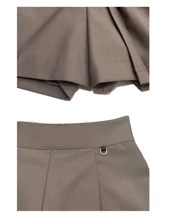 プリーツ切り替え ラップ ショートパンツ 韓国ゴルフウェア