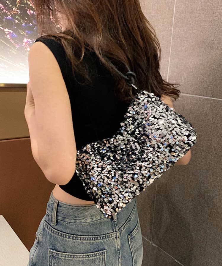 スクエア スパンコール ワンショルダーバッグ

