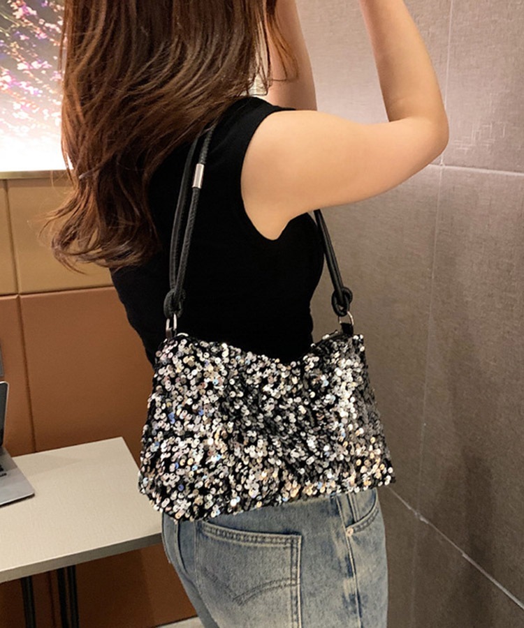 スクエア スパンコール ワンショルダーバッグ

