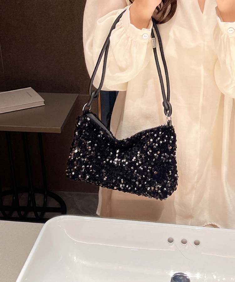 スクエア スパンコール ワンショルダーバッグ

