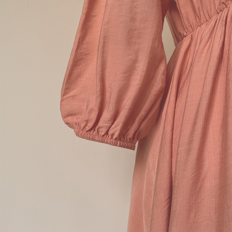 ガーリー 7分袖フリルワンピース