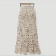 S-XL かぎ編み ニット シースルー ロングスカート