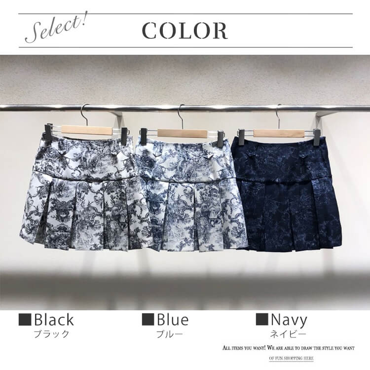 韓国ゴルフウェア バイカラー エレガントな 総柄