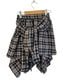 シャツ巻き風デザイン チェック柄 キュロットスカート