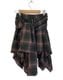 シャツ巻き風デザイン チェック柄 キュロットスカート
