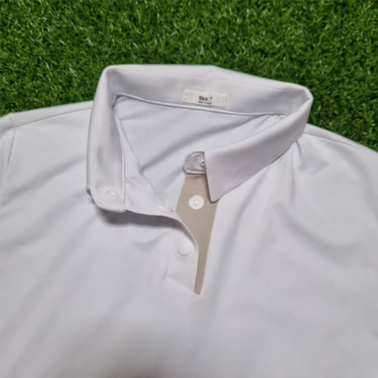 韓国ゴルフウェア シンプルバイカラー ストレッチ ポロシャツ