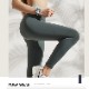 アシンメトリー バイカラー ハイウエスト ヨガパンツ