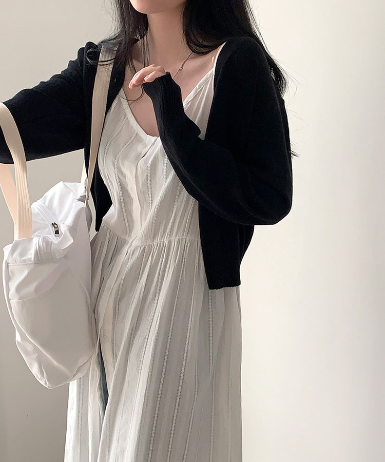 フロントボタン キャミソール オーバーワンピース