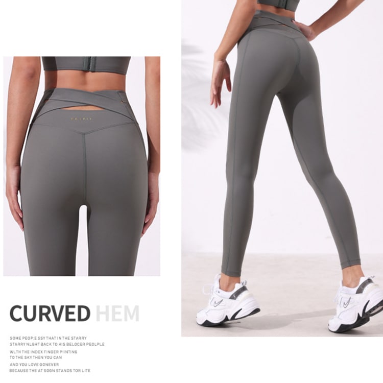 バッククロス ハイウエスト ヨガパンツ ヨガウェア