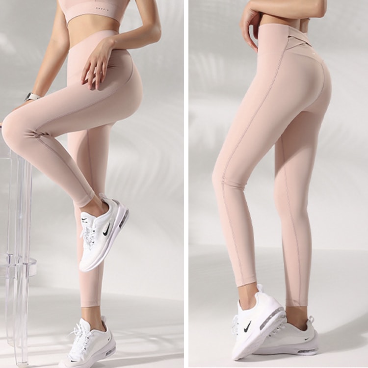 バッククロス ハイウエスト ヨガパンツ ヨガウェア