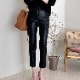 9分丈 スキニー レザーパンツ