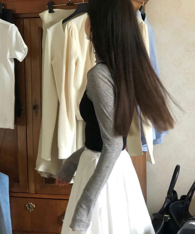 クロップド丈 ケーブル編み ニット キャミソール