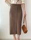 きれいめ フロントスリット 美ライン ミモレ丈 タイトスカート