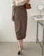 きれいめ フロントスリット 美ライン ミモレ丈 タイトスカート