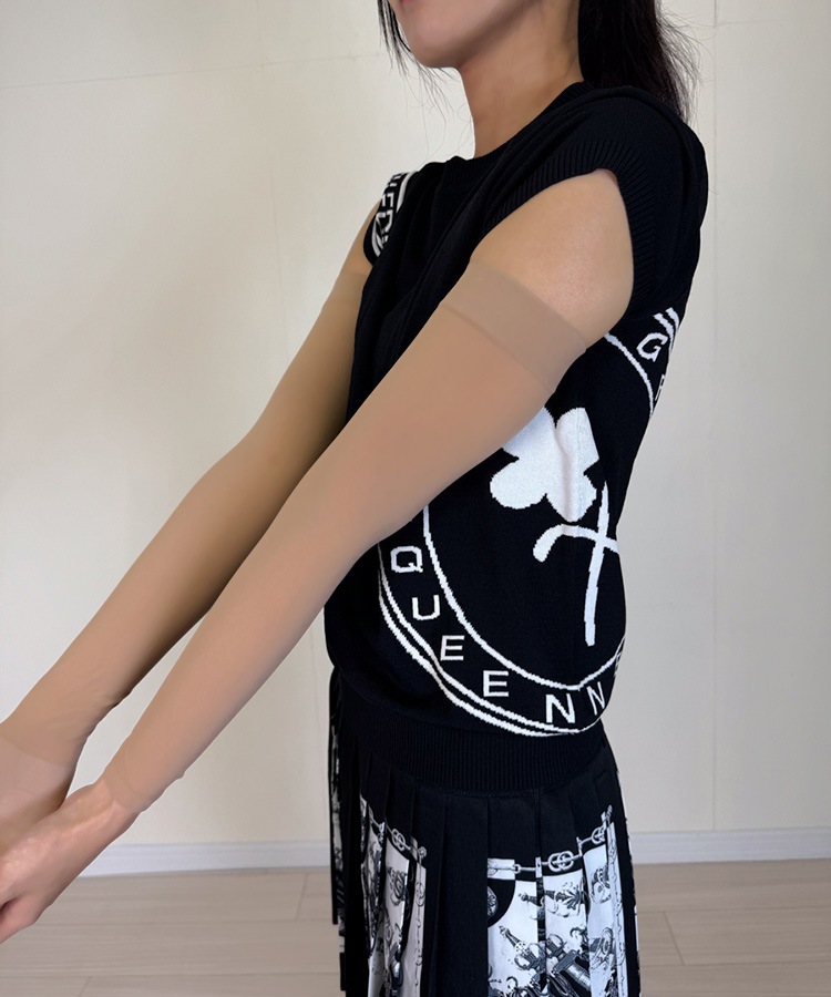 韓国ゴルフウェア UVカット 40デニール アームカバー

