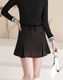 フロントボタン 台形 ミニスカート 韓国ゴルフウェア